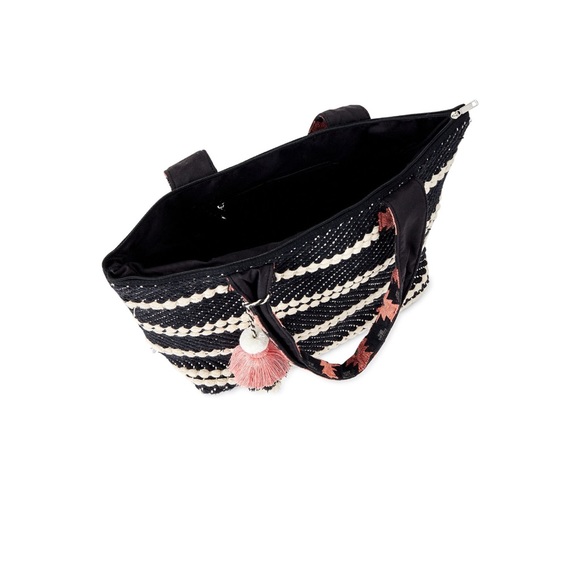 Twig & Arrow Woven Striped Tote Bag - Picture 5 of 5